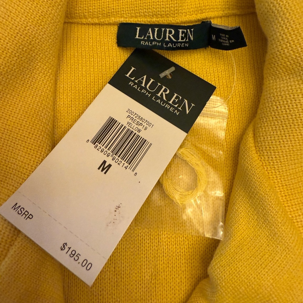 LRL Lauren Ralph Lauren Rib Knit Full Zip Sweater Jacket Cardigan Size M